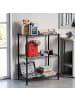 relaxdays Metallregal in Schwarz - (B)56 x (H)84 x (T)35 cm