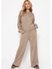 SASSYCLASSY Sweatshirt mit Teilungsnähten in Taupe