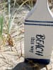 Chic Antique Deko Paddel BEACH THIS WAY Holz Weiß Blau 72x11 cm