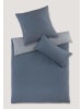 Hessnatur Satin Wende Bettwäsche-Set in stahlblau