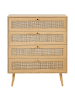Beliani Kommode PEROTE in Braun/Gold - (W) 80 x (H) 97 x (L) 38 cm