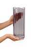 Beliani Blumenvase PERDIKI in Grau/Gold - (W) 11 x (H) 30 x (L) 11 cm