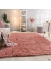 KADIMA DESIGN Hochflor Teppich Shaggy waschbar Unifarben Schlafzimmer in Fuchsia