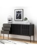 home24 Sideboard DOWLAND in Eiche / Schwarz