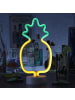 SATISFIRE LED Neonlicht Dekofigur Ananas H: 33cm in gelb, grün