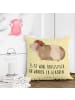 Mr. & Mrs. Panda Couchkissen Meerschweinchen Weisheit mit Spruch in Gelb Pastell