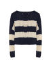 DreiMaster Damen Pullover Mit Streifen in WOLLWEISS MARINE
