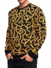 Rusty Neal Jacquard Sweater im Iron Design in Gelb