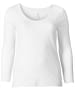 sheego Langarmshirt in weiß