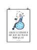 Mr. & Mrs. Panda Poster Panda Rollstuhl mit Spruch in Weiß