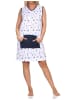 NORMANN Nachthemd Strandkleid Maritimer Look - 85938 in weiss