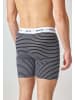 SNOCKS Lange Boxershorts Schwarz (Streifen) 6 Stück