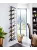 KADIMA DESIGN Weinregal Wand Metall 36x150x8 cm Groß für 8 Flaschen in Schwarz
