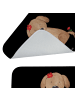 Mr. & Mrs. Panda Duschmatte Hund Dame ohne Spruch in Schwarz