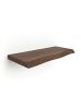 relaxdays Wandregal "Baumkante" in Dunkelbraun - (B)70 x (H)3 x (T)22 cm