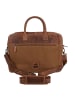 mh michael heinen Canvas Leather Bag, Aktentasche, Umhängetasche, in Middle Brown