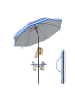 SONGMICS Sonnenschirm Sheld in Blau-Weiß - (H)206 cm x Ø160 cm