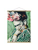 WALLART Stoffbild mit Posterleisten - Frida Kahlo - Collage No.3 in Grün