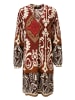Aniston SELECTED Blusenkleid in bordeaux-braun-rot-camel-beige