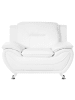 Beliani Sessel LEIRA in Weiß/Silber - (W) 111 x (H) 86 x (L) 78 cm