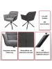 MCW 2er-Set Esszimmerstuhl K33 drehbar, Kunstleder, braun-dunkelbraun