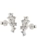 Gallay Ohrstecker Ohrring 13x6mm Blume mit Zirkonias Silber 925 in silber