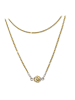 SilberDream 925 Silber vergoldet (Gelbgold 333) Damen SilberDream Halskette Kugel  ca. 46cm