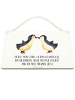 Mr. & Mrs. Panda Schild Pinguin Liebe mit Spruch in Weiß