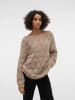 Vero Moda Strickpullover in Silver Mink