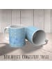 Mr. & Mrs. Panda Kindergartentasse Wal Konfetti ohne Spruch in Blau Pastell