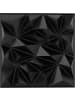 COSTWAY 40 Stück 3D Wandpaneele Diamant 50x50cm in Schwarz