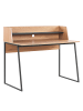 Beliani Schreibtisch GORUS in Braun/Schwarz - (W) 120 x (H) 101 x (L) 59 cm