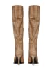 CESARE GASPARI Knee-high Jewel embellishment boots in GOLD