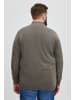 BLEND Strickpullover BHRobin BT 20713436 ME Strickpullover mit Leder-Patch in Grau