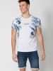 KOROSHI Kurzarm T-Shirt in weiß