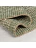 KADIMA DESIGN Teppich Jute-Wolle Farbverlauf, beidseitig nutzbar, handgewebt in Grün