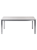 Beliani 7-tlg Gartentisch Set COSOLETO/GROSSETO in Weiß/Beige/Silber
