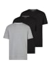 Redmond T-Shirt Basic in Schwarz / grau