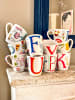 Blond Amsterdam Becher Love Letter F in Bunt - 350 ml