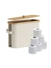 relaxdays Toilettenpapier Aufbewahrung in Beige - (B)45 x (H)33 x (T)16 cm