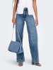 ONLY Jeans mit weitem Bein in Medium Blue Denim
