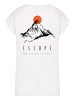 F4NT4STIC Extended Shoulder T-Shirt Escape Discover the World Mountain in weiß