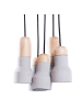 Beliani Pendelleuchten APURE in Grau/Braun - (W) 27 x (H) 133 x (L) 18 cm