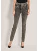 MADELEINE Schmale Jeans mit Used-Waschung in grey