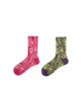 MUNADUNA 2er-Pack 3D-Relief Abstrakte Mode-Socken-Farb-Mix