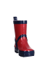 Playshoes Gummistiefel uni in Rot/Marine