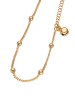 faina Women Chain Link Bracelet With Beads in Rose Gold