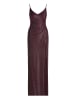 Vera Mont Abendkleid mit Seitenschlitzen in Dark Red/Grey