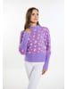 faina Damen Strickpullover in Lila Mehrfarbig