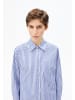 armedangels Hemdbluse Stripe Loose in blau weiß